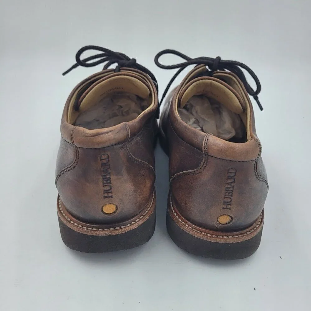 Samuel Hubbard Founder Oxford Work Shoes Chestnut Brown Leather Men's Size 9